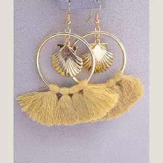 Сережки гачки Нитки FJ