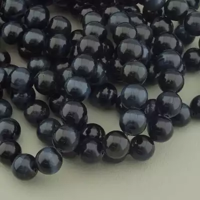 🏷️️ Намистини Котяче око 39 см. 10.5 мм. на нитці (натуральне каміння, без застібки) F-97339