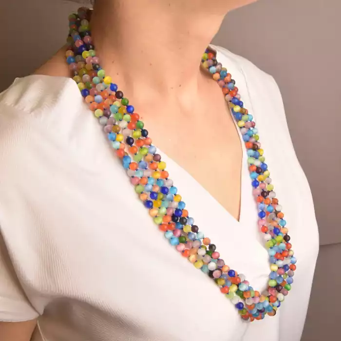 🏷️️ Намисто Котяче око 70 см ss_80323