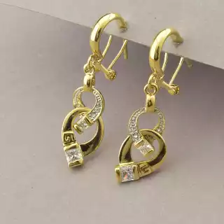 Сережки з італійською застібкою Winniana Фіаніт