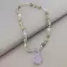 🏷️️ Намисто Лабрадор, Аметрін, Аметист 48 см. F-90708