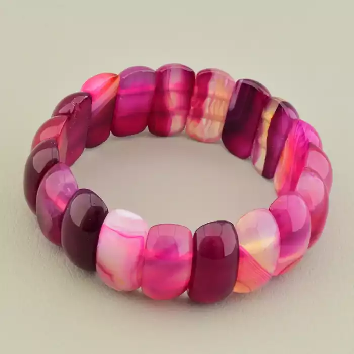 🏷️️ Браслет на резинці Агат 19 см ss_106540