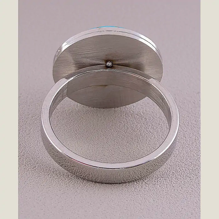 🏷️️ Перстень Stainless Steel Бірюза медична сталь 316L8, 4 р ss_60995