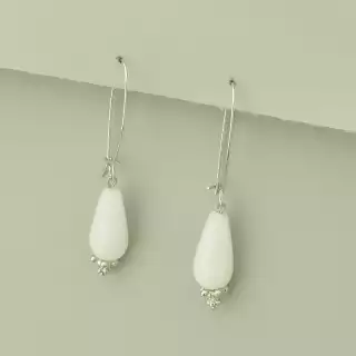 Сережки довгі петля Кварц