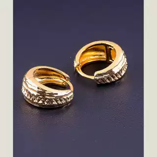 Сережки кільця Xuping (позолота 18к)