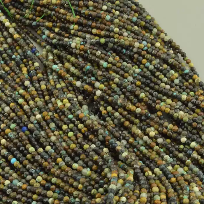 🏷️️ Намистини Хризоколла 38 см. 2,2 мм. на нитці (натуральне каміння, без застібки) ss_100796