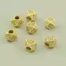 🏷️️ Вставка Фіаніт 7х7мм.(позолота 18к (лимонна)) F-101107