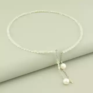 Підвіска Хризоліт, Перли 36 см.