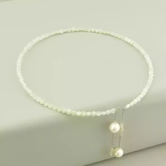 🏷️️ Підвіска Хризоліт, Перли 36 см. ss_101910