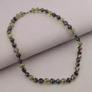 Намисто Агат, Раухтопаз 41 см.