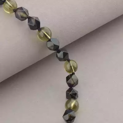 🏷️️ Намисто Агат, Раухтопаз 41 см. F-94618