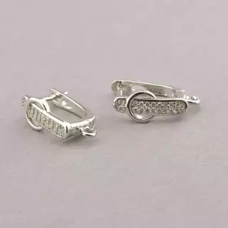 Швензи Пара Фіаніт родій 15х7см.