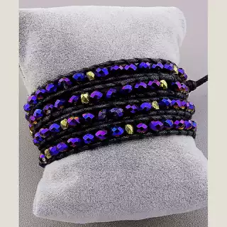 Браслет петля Chan Luu Чеський кришталь 70 см шнурок