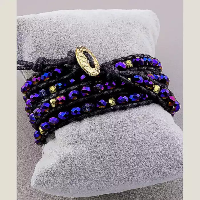 🏷️️ Браслет петля Chan Luu Чеський кришталь 70 см шнурок ss_58215