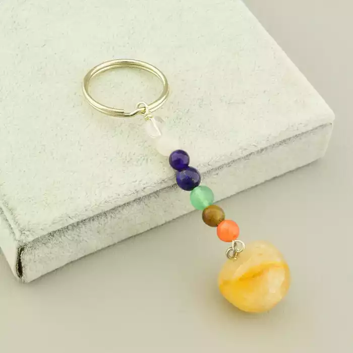 🏷️️ Брелок Сердолік 7 чакр F-105422