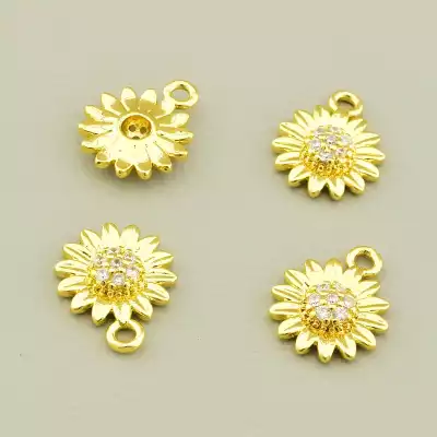 Кулон Фіаніт 15х12мм. (позолота 18к лимонна)