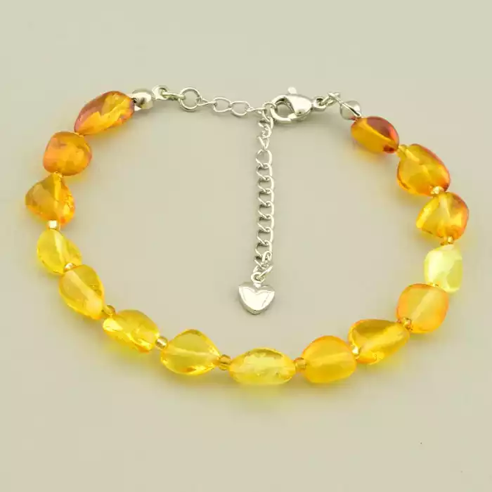 🏷️️ Браслет на карабіні Янтар 17 см F-105926