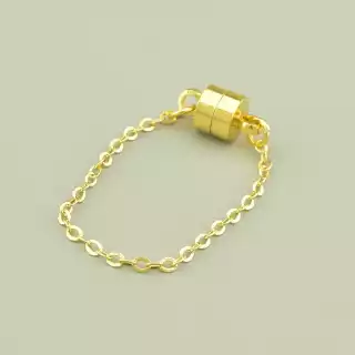 Застібка магніт 11х6мм. (позолота 18к лимонна)