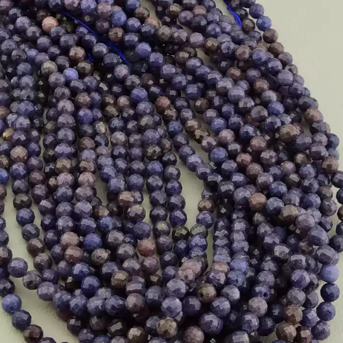 🏷️️ Намистини Сапфір 39 см 5 мм. (без застібки) F-106232