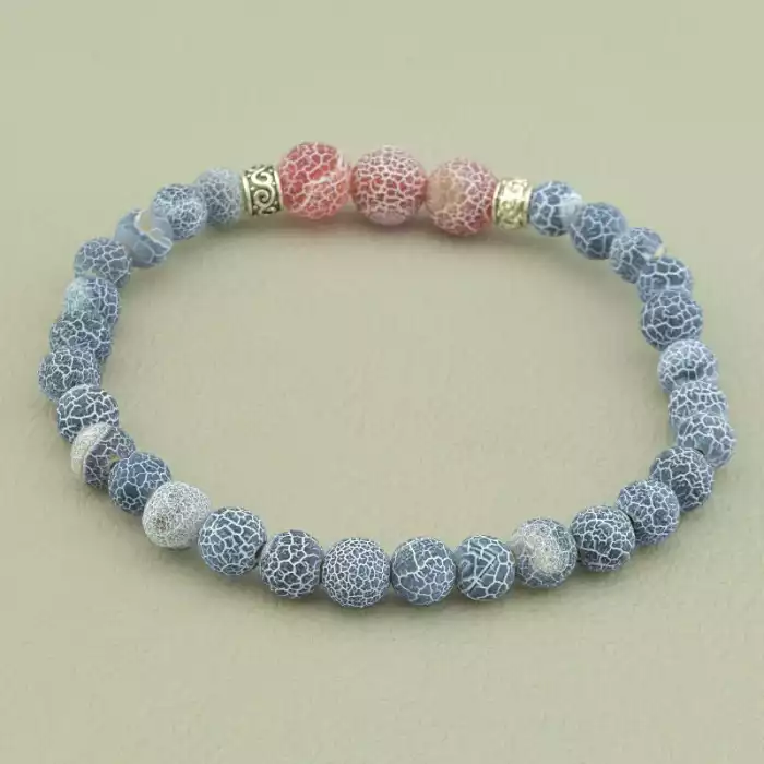 🏷️️ Браслет резинка Агат 17 см. ss_98626