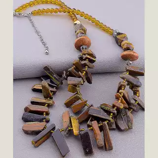 Намисто Тигрове око 55 см