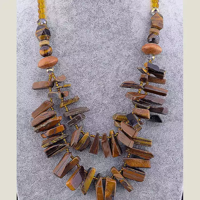 🏷️️ Намисто Тигрове око 55 см ss_11716