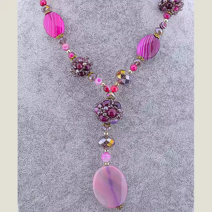 🏷️️ Намисто Агат 58 см ss_13033