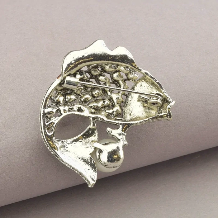 🏷️️ Брошка рибка Сrystal 40х40 мм ss_72945