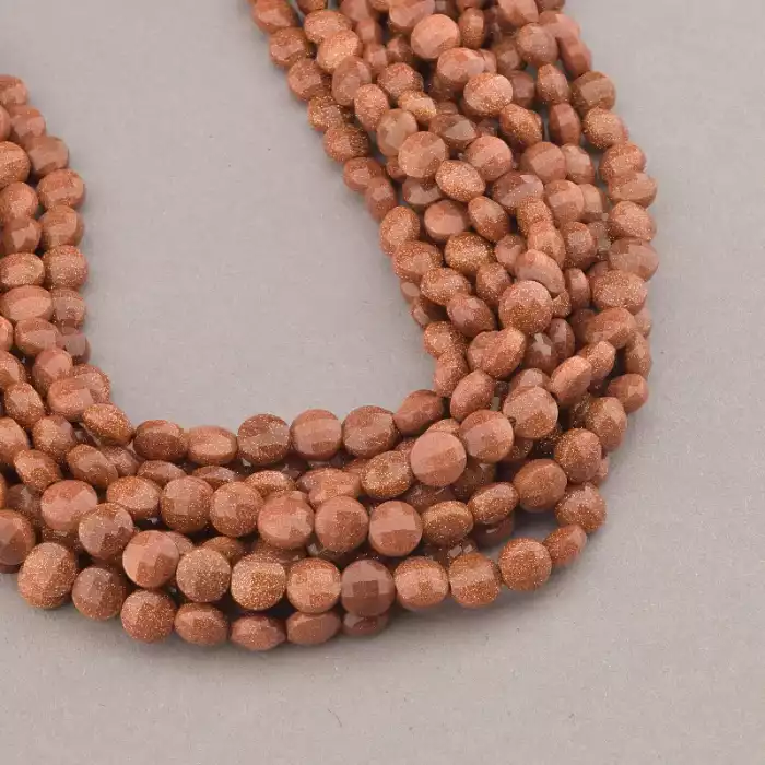 🏷️️ Нитка Золотий Пісок 37 см (без замка) ss_73281