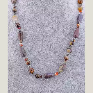 Намисто Яшма, Агат 90 см