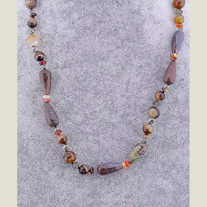 🏷️️ Намисто Яшма, Агат 90 см ss_51995