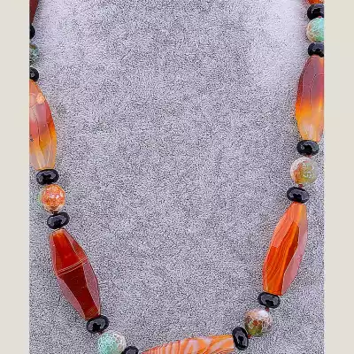 🏷️️ Намисто Сердолік, Агат 60 см F-64409