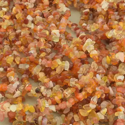 🏷️️ Намистини Сердолік 80 см. на нитці (натуральне каміння, без застібки) F-101108