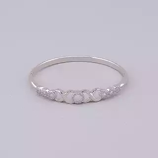 Браслет шарнірний Xuping Фіаніт 17 см (родій)