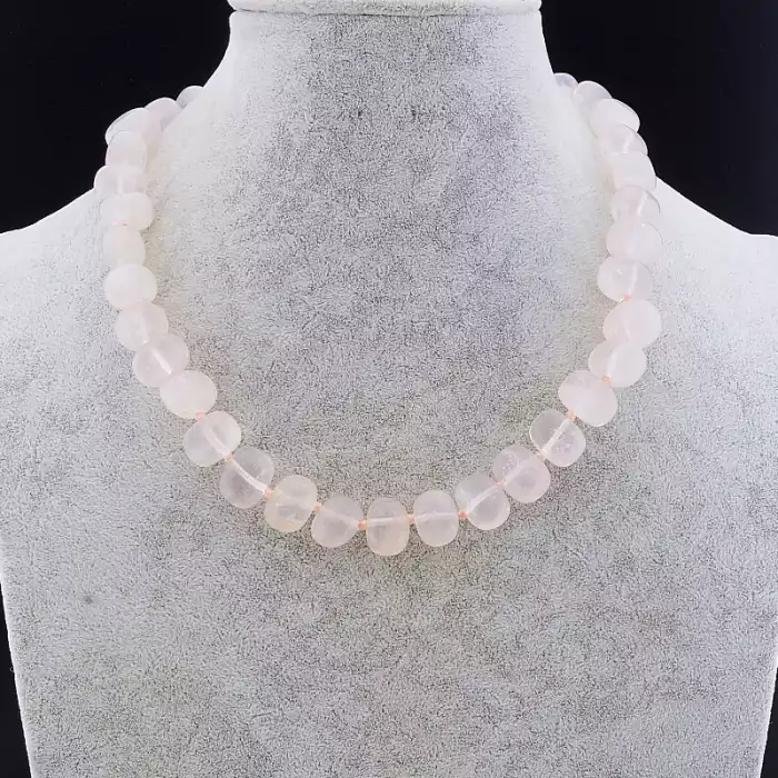 🏷️️ Намисто Рожевий кварц 47 см ss_79387