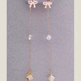 Сережки пусети Fashion Сrystal (позолота 18к)