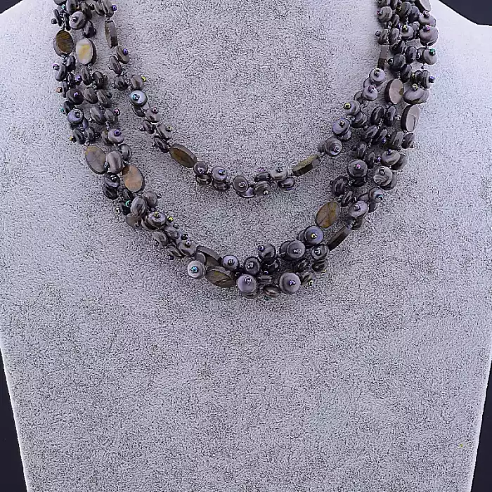 🏷️️ Намисто Перламутр, Галіотіс 46 см ss_80325