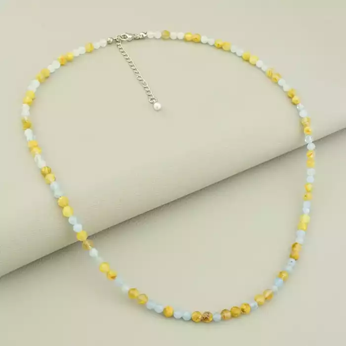 🏷️️ Підвіска Волосатик, Аквамарин 49 см ss_105727