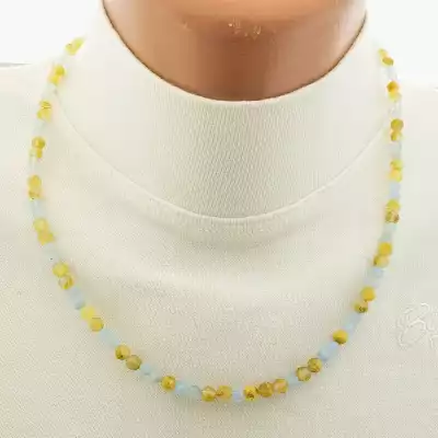 🏷️️ Підвіска Волосатик, Аквамарин 49 см F-105727