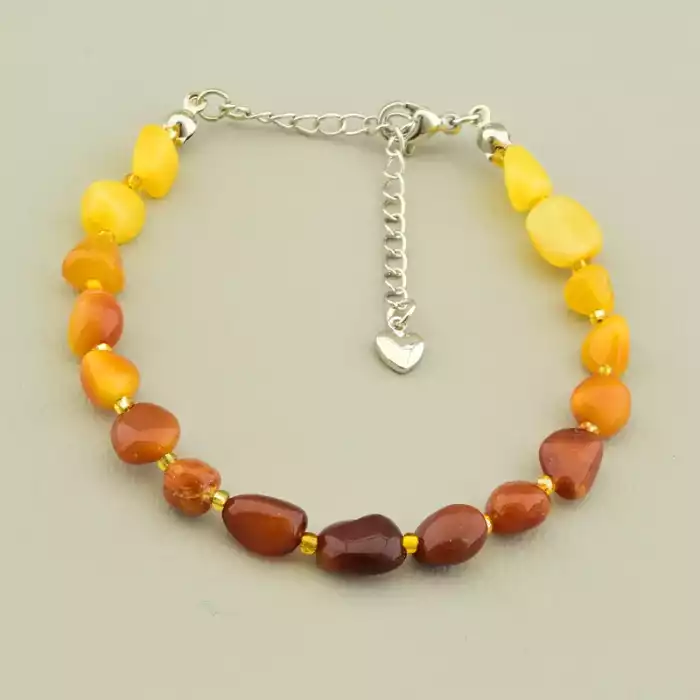 🏷️️ Браслет на карабіні Янтар 18 см F-105927