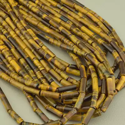 🏷️️ Намистини Тигрове око 40 см. на нитці (натуральне каміння, без застібки) F-98227