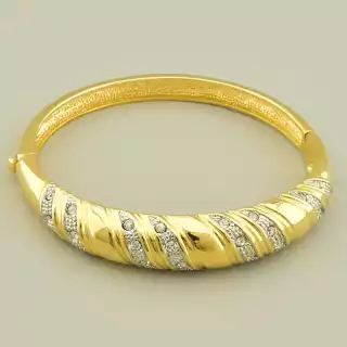 Браслет Фіаніт 18 см Fashion (позолота 18к)