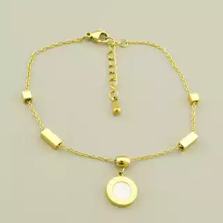 Браслет на карабіні Xuping 17.5 см (позолота 18к) Медична сталь