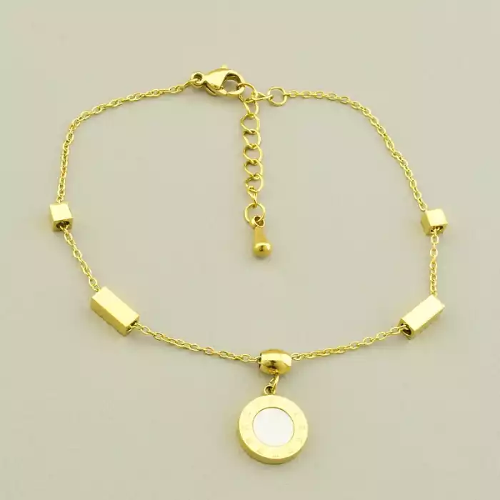 🏷️️ Браслет на карабіні Xuping 17.5 см (позолота 18к) Медична сталь F-106542