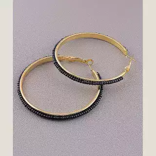 Сережки з французьким замком Fashion Бісер