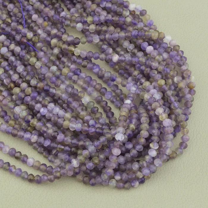 🏷️️ Нитка Аметист 39 см. 3,8 мм. (без застібки) ss_99227