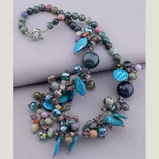 Намисто Яшма 60 см