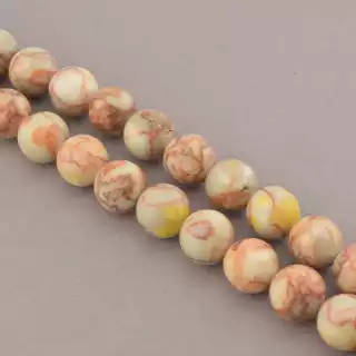 Намистини Яшма 39 см 12 мм (натуральне каміння, без застібки)