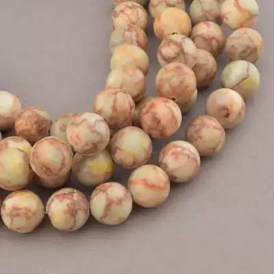 🏷️️ Намистини Яшма 39 см 12 мм (натуральне каміння, без застібки) F-74842