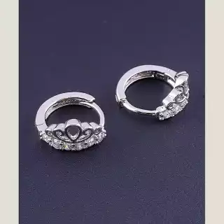 Сережки кільця Xuping Фіаніт (родій)